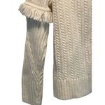 Artisan NY Cream Mixed Knit Split Back Sweater size Small Photo 3