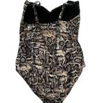 One Piece Bond-Eye Australia Brown Snakeskin Ruched  Swimsuit, Sz US 12 Photo 3