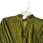 Pretty Little Thing  Dress Womens 0 Olive Green Velvet Ruched Long Sleeve Mini Photo 8