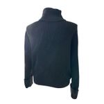 Black Women's Cutout Ribbed Turtleneck Sweater Modern Chic Size XL Photo 3