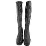 Steve Madden  Kreo Women's Black Leather Platform Block Heel Tall Boots Size 9M Photo 1