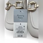 A New Day NWT Cream Memory Foam Block Heels Size 8 Slingback Loafers Photo 3