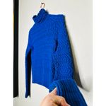 DREYDEN Cobalt Blue Knit 100% Merino Wool High Neck Dyer Sweater Size XS Photo 9