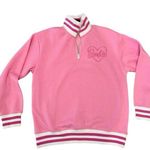 NWT Barbie Cozy Fleece Lined Quarter Zip Pink Sweater Size M Photo 4