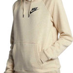 Nike  Hooded Sweatshirt Women’s Small Cream Color Black Logo Photo 0