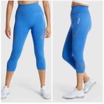 Gymshark  Energy Seamless Cropped Leggings High Rise Royal Blue Size Medium Photo 1