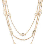 Kendra Scott  Rina Gold Multi Strand Necklace w/ Lustre Glass – Adjustable Photo 0