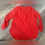 Merona Red Orange Long Sleeve Pocket Top Photo 2