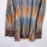 World Unity Sweater Womens XL Brown Boho Hippie Fairy Sparkle Flare Sleeve Photo 9