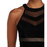 Emerald Sundae | Black Illusion Sleeveless Halter Neck Prom Dress Size Medium Photo 3