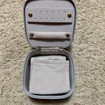 Gray Velvet Jewelry Box with Gold Zipper Photo 1