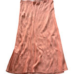 Anthropologie  Coral Satin Tilda Midi Skirt Photo 0