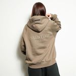 Essentials Fear of God Pullover Hoodie Brown Unisex Size Large Photo 1