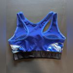 Versace  Italia 19v69 Royal Blue Printed Women’s Sports Bra Top Padded Sz M EUC Photo 2