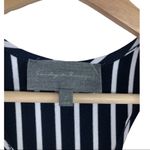 Anthropologie Anthro. Sundays in Brooklyn - Navy / White Striped Asymmetrical Faux Wrap Dress Photo 4