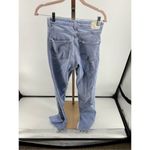 ZARA  brono blue light wash split flare jeans size 4 Photo 5