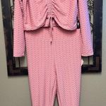 Love Star pink scrunch butt legging & hooded zipper jacket set Size 3X Photo 0