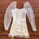 Lucy in the Sky WHITE MESH PUFF SLEEVE POLKA DOT BRIDAL DRESS Photo 0