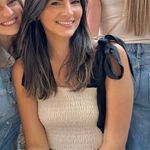 ZARA Smocked Ribbon Crop Top Photo 0