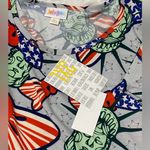LuLaRoe  Irma Top NWT Tunic Dress Printed Patriotic 4th of July Shirt size 3XL Photo 11