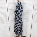 Merona  Geometric Links Collared Tie Waist Shirt Dress Blue White Small Photo 1