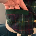 Liz Claiborne Vintage Liz Sport Vest Womens 8 M Green Plaid 5 Button Tartan Lined Scottish Photo 2