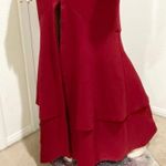 Privy Burgundy Wine Halter Long Gown Dress L Photo 6