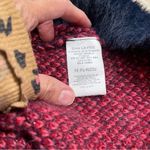 LA FEE MARABOUTEE Sz Sm Women's Blue Sweater With Red/Coral Photo 4