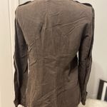Chico's 🌸  Brown Silk Blazer button top 1 S M vintage vtg Photo 3
