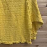 We The Free  Size Medium Bright Yellow Thein Hacci V Neck Lightweight Sweater Photo 8