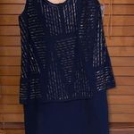 Laundry by Shelli Segal NWT $295  Beaded Cocktail Dress Blue 0 Photo 3