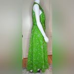 Vintage 70’s Lanz Original Maxi Dress, Kelly Green & White, Vintage Sz 13 Photo 5
