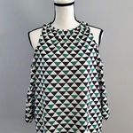 Worthington Women's Cold Shoulder Retro Color Block Top Size M Photo 0