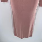 ZARA Long Sleeve Dusty Pink Cut-Out in Front/Back Long Sleeve Dress-Size L Photo 3