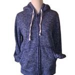 SO  large blue heathered‎ zip up hoodie Photo 0