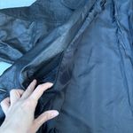Vintage Alamos Black Genuine Leather Trench Coat Jacket Photo 8