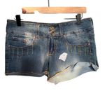 Dollhouse  The Sienna Mini Denim Shorts Gem Buttons Size 9 Grunge Y2K Vintage‎ Photo 7