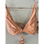 PilyQ NEW  Bikini Citrine Halter Top And Striped Orange Ruched Bottom Size S Photo 1