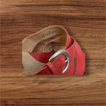 b.o.c. Red Leather Wedge Floral Cork Sandals. Sz. 8 Photo 5