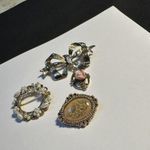 Lot Of 3 Gold Tone Flower Designs Brooch Pins 1 Signed CAMCO Photo 2