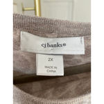CJ Banks Sweater Taupe Animal Print Neutral Winter Autumn Cozy Buttery Soft Chic Gray Size 2X Photo 3