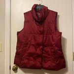J.Jill red or maroon puffer vest size large Photo 7