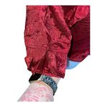 Band of Gypsies BOG Band Of The Free LEA RHUBARB SMOCKED CROP TOP Medium Ruffle Red Puff Sleeve Photo 3