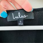 Lulus  Long Wrap Dress Black Sz Small Photo 4