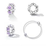 S925 Sterling Silver 925 Flower Bracelet Charm Photo 2