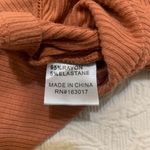 Princess Polly Copper Ribbed Twist Plunge V-Neck Long Sleeve Bra Crop Top Photo 3