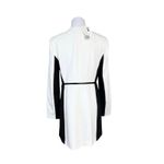 Anne Klein Anne‎ Klein Cream Black Lilly White Colorblock Long Trench Coat Sz XS NWT Photo 2