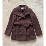 Calvin Klein  Womens Belted Jacket Pea‎ Coat Brown Size Small Photo 0