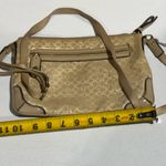 Authentic Coach Signature C Glitter/Shimmer Crossbody Bag Beige/Tan Heart Charm Photo 1