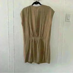 Haute Hippie  Silk Cream cap sleeve dress with faux leather red belt size M Photo 3